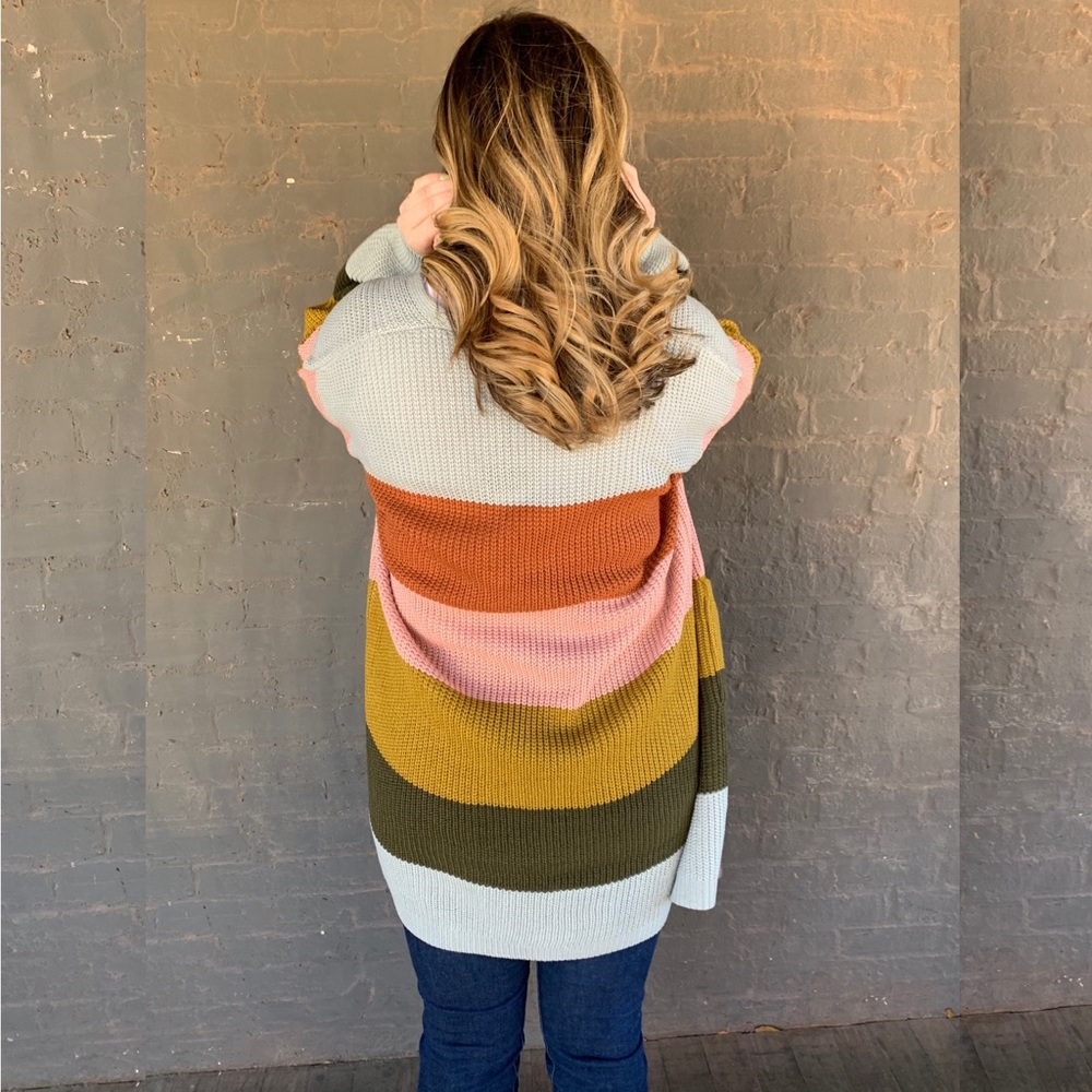 LAST ONE! Free Spirit Striped Cardi - Picture 3 of 4